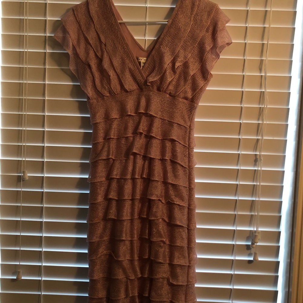 Max Studio Rose Pink Ruffle Dress